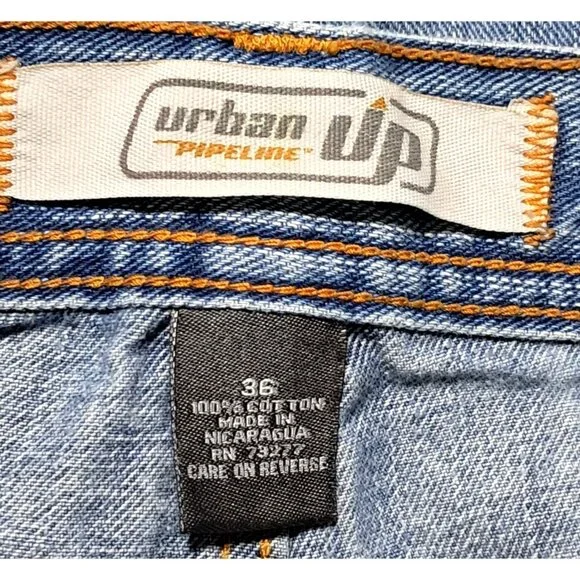 Urban Pipeline Denim Shorts Mens Size 36 Blue Jean Y2k Baggy Skate - Picture 2 of 8